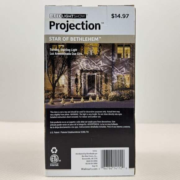 Gemmy LED Lightshow Projection Star Of Bethlehem 20 Ft Swirling Light White NEW - Picture 7 of 16